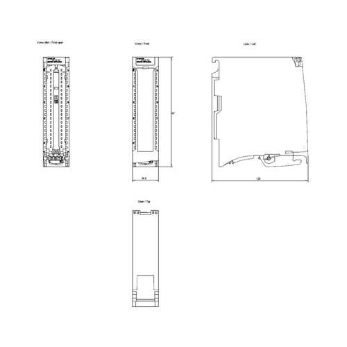 6ES7531-7NF10-0AB0 SIEMENS Simatic S7-1500 Analogeingabemodul AI 8 X U/I Produktbild Additional View 2 L