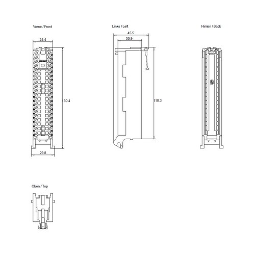 6ES7592-1AM00-0XB0 SIEMENS Simatic S7-1500 Frontstecker Schraubklemmentechn Produktbild Additional View 1 L