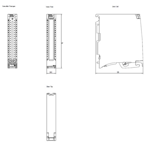 6ES7522-1BL10-0AA0 SIEMENS Simatic S7-1500, Digitalausgabemodul DQ32x24VDC Produktbild Additional View 2 L