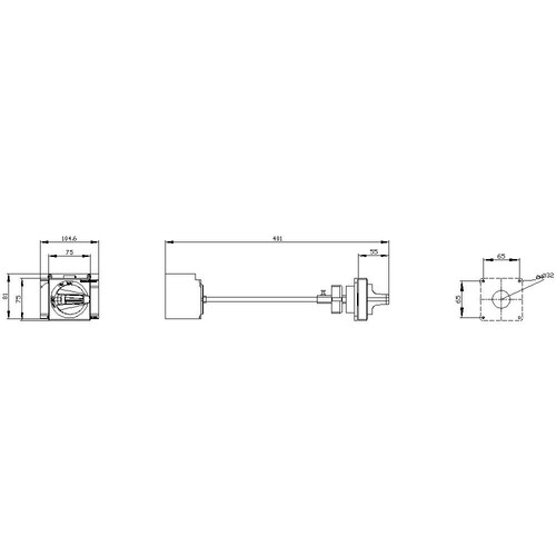 3VA9267-0FK25 SIEMENS Türkupplungs- drehantrieb 3VA2 gelb-rot Produktbild Additional View 1 L