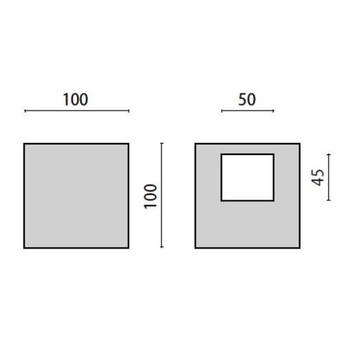 187-303360 Molto Luce QUASAR 10 WL grau met.LED 6W IP44 230V 3000K 100x100x100 Produktbild Additional View 1 L