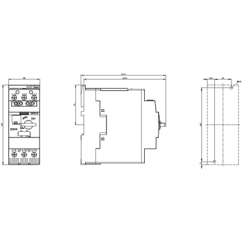 3RV2031-4WA15 Siemens Leistungsschalter 1S+1Ö 42-52A Produktbild Additional View 2 L