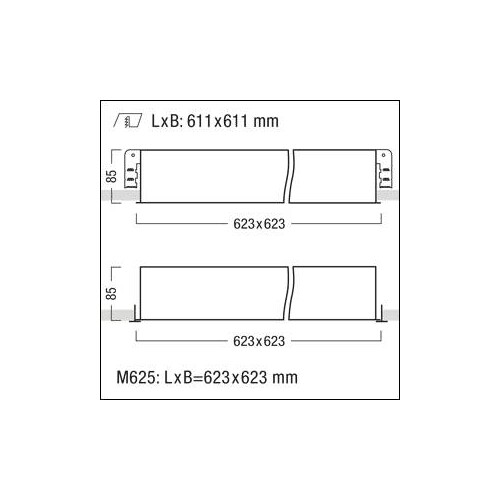 42182134 Zumtobel MIREL-O NIV LED3800- 840 M625Q EVG KA Einbauleuchte Produktbild Additional View 3 L