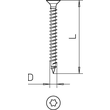 3198251 Obo 4759T 4.0x50 Sprint Schraube Senkkopf, Antrieb T Drive 4x50mm  Stahl Produktbild Additional View 1 S