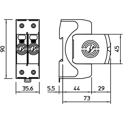 5093522 Obo V50 1+NPE 280 CombiController V50 einpolig mit NPE 28 Produktbild Additional View 1 L