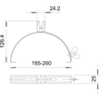 5202833 Obo 132 VA Dachleitungshalter für Firstziegel 8mm  Edelstahl, rostfrei Produktbild Additional View 1 S