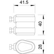 5335140 Obo 223 O DIN ZN Trennstück offen 8 10mmx16  Zinkdruckguss galvanis Produktbild Additional View 1 S