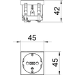 6120008 Obo STD D0 RW1 Steckdose 0°, 1 fach Schutzkontakt 250V, 10/16A  Polyca Produktbild Additional View 1 S