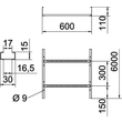 6216454 Obo LG 116 VS 6 FS Kabelleiter gelocht, mit VS Sprosse 110x600x6000  S Produktbild Additional View 1 S