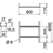 6311024 Obo WKLG 1160 FS Weitspannkabelleiter mit Seitenlochung Produktbild Additional View 1 S