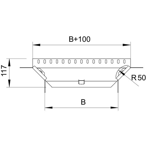 7002688 Obo RAA 130 FS Anbau Abzweigstück mit 2 Winkelverbindern 110 Produktbild Additional View 1 L