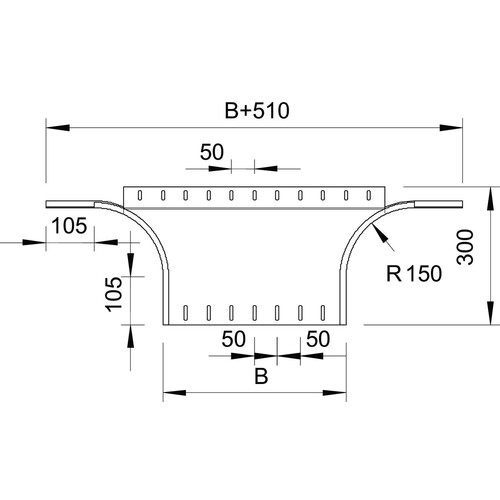 7002696 Obo RAA 140 FS Anbau Abzweigstück runde Ausführung 110x400 Produktbild Additional View 1 L