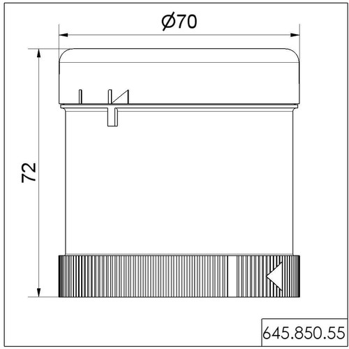 645.850.55 WERMA SIGNALELEMENT 24VDC SERIE KOMBISIGN 71 SCHWARZ Produktbild Additional View 1 L