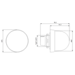 8WD5320-5AB SIEMENS Einbauleuchte m. LED Dauerlicht 24VAC/DC rot Ø70mm Produktbild Additional View 2 S