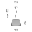 15200/45 Leuchtwurm HL Charme 1fl/Nickel/Schirm creme gerafft dm45/H26 Produktbild Additional View 1 S