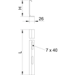 6062050 Obo TSG 30 FS Trennsteg für Kabeltragsysteme 30x3000 Stahl Produktbild Additional View 1 S