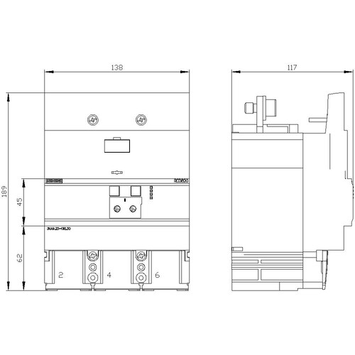 3VA9323-0RL30 Siemens Differenzstrom- schutz 3p IN=400A 0,03...30A Produktbild Additional View 2 L