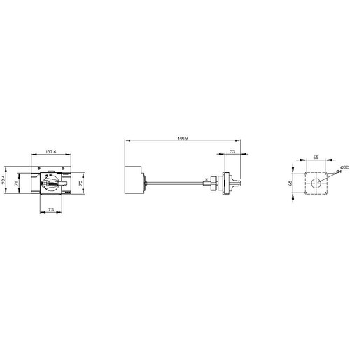 3VA9467-0FK21 SIEMENS Türkupplungs- drehantrieb 3VA2 grau Produktbild Additional View 1 L