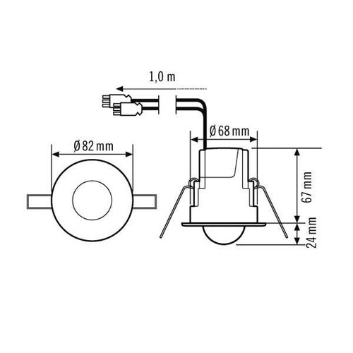 EP10510014 ESYLUX MD-CE360i/8 GST Decken-Einbau-Melder 360 8m 68mm Produktbild Additional View 1 L