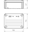 2007255 OBO T 100 OE Kabelabzweigkasten ohne Einführungsöffnungen 150x116x67 Produktbild Additional View 1 S