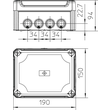 2007714 OBO T 160 HD LGR Kabelabzweig- kasten mit hohem Deckel 190x150x94 Produktbild Additional View 1 S