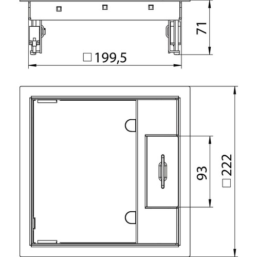 7405191 Obo GES4M 2 10U Geräteeinsatz für Universalmontage   Edelstahl, rostf Produktbild Additional View 1 L