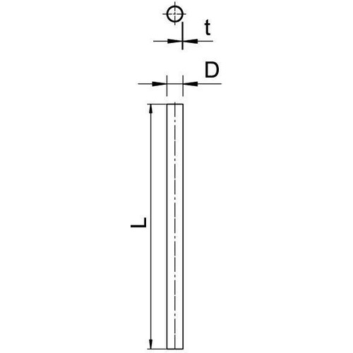 2046005 Obo S32W ALU Aluminiumrohr ohne Gewinde ø32, 3000mm  Aluminium Produktbild Additional View 1 L