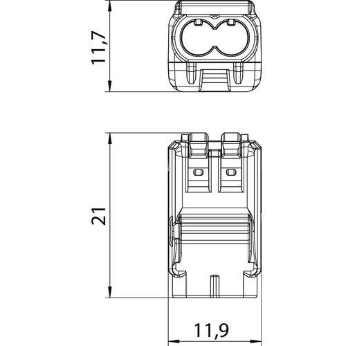 2054450 Obo 61 225 FL Universalklemme für 2 starre flexible Leiter 0,2 2,5mm² Produktbild Additional View 1 L