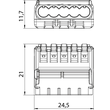 2054458 Obo 61 525 FL Universalklemme für 5 starre flexible Leiter 0,2 2,5mm² Produktbild Additional View 1 S