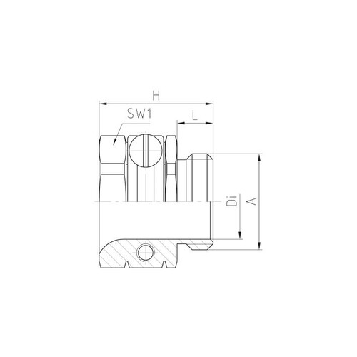 05M25 Jacob Anbauverschraubung M25x1,5 Messing Produktbild Additional View 1 L