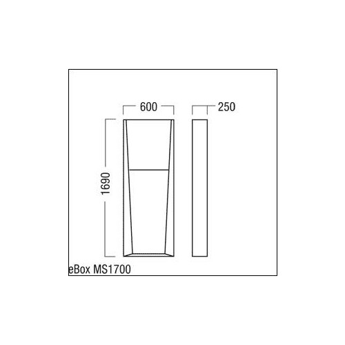 22176472 Zumtobel ONLITE central eBox MS1700 LPS/CPS System Wandanbau Produktbild Additional View 1 L