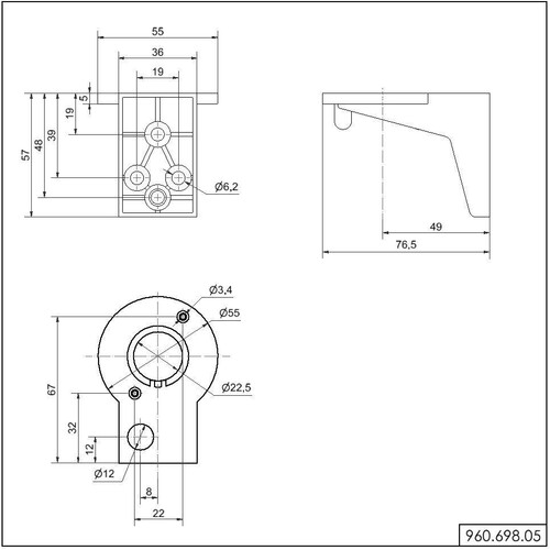 WE960 698 05 Werma Befestigungswinkel BK Produktbild Additional View 1 L