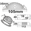 112427 ISOLED LED Downlight LUNA 6W weiss indirektes Licht warmweiss Produktbild Additional View 1 S