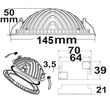 112429 ISOLED LED Downlight LUNA 12W weiss indirektes Licht warmweiss Produktbild Additional View 2 S