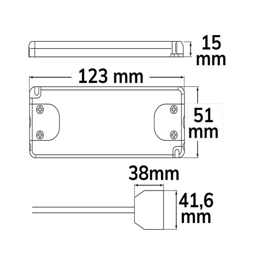 112355 ISOLED Trafo 12V/DC 0-15W inkl. 4 Fachverteiler und Flachstecketr Produktbild Additional View 1 L