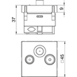 6105282 Obo ANT 3SD RW1 Antennensteck- dose Stichdose, Radio-TV-Sat, reinweiß Produktbild Additional View 1 S