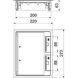 7405308 Obo Bettermann Geräteeinsatz GES6 Universal Grau Produktbild Additional View 1 S