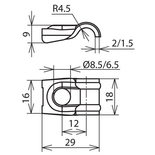202169 DEHN Einschraubenüberleger DEHNQUICK NIRO f. Rd 6-10mm B 6,5mm Produktbild Additional View 2 L