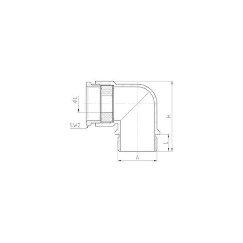 21.720PA7035 Jacob Winkel-Kabel Verschraubung M20x1,5 RAL7035 Polyamid Produktbild Additional View 1 L