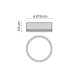 187-303470 Molto Luce DROP 28 LED W/DL anthrazit  1x LED 16W DM276H99 IP44 Produktbild Additional View 1 S