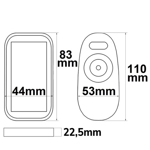 111802 Isoled Wireless Touch Controller weiss, 12-24V, Produktbild Additional View 1 L