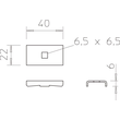 6017134 Obo LKS 40 VA4301 Klemmstück für Kabelleiter LG45 und LG60   Edelstahl, Produktbild Additional View 1 S