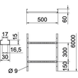 6208659 Obo LG 650 VS 6 FT Kabelleiter gelocht, mit VS Sprosse 60x500x6000  St Produktbild Additional View 1 S