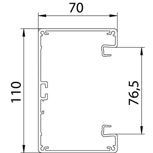 6279203 Obo GA S70110EL Geräteeinbaukanal symmetrisch 70x110x20 Produktbild Additional View 1 L