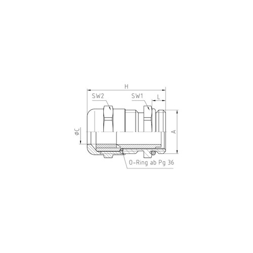 50.011-15MM Jacob PERFECT-KV-MS PG 11 Gewinde lang, Anbauverschraubung Produktbild Additional View 1 L
