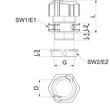 2024910 Obo V TEC TB25 KIabelver- schraubung, teilbar, mit Gegenmutter M25 Produktbild Additional View 1 S