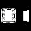 A5093TSEM Jung KNX Tasts.-Erweiterungsm. Univ.3fach Produktbild Additional View 1 S