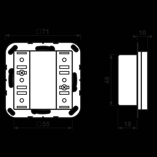 A5093TSEM Jung KNX Tasts.-Erweiterungsm. Univ.3fach Produktbild Additional View 1 L