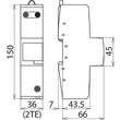 961200 DEHN Kombiableiter Typ 1 DEHNvenCI 1-polig 255V AC+Vorsicherung Produktbild Additional View 3 S