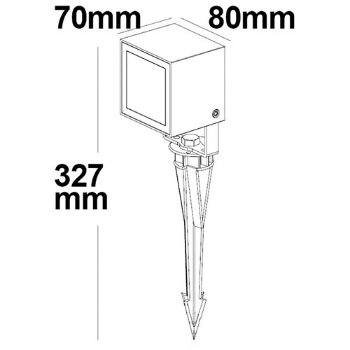 112188 Isoled LED Aussenstrahler Cube IP65 4x2W warmweiss Produktbild Additional View 2 L